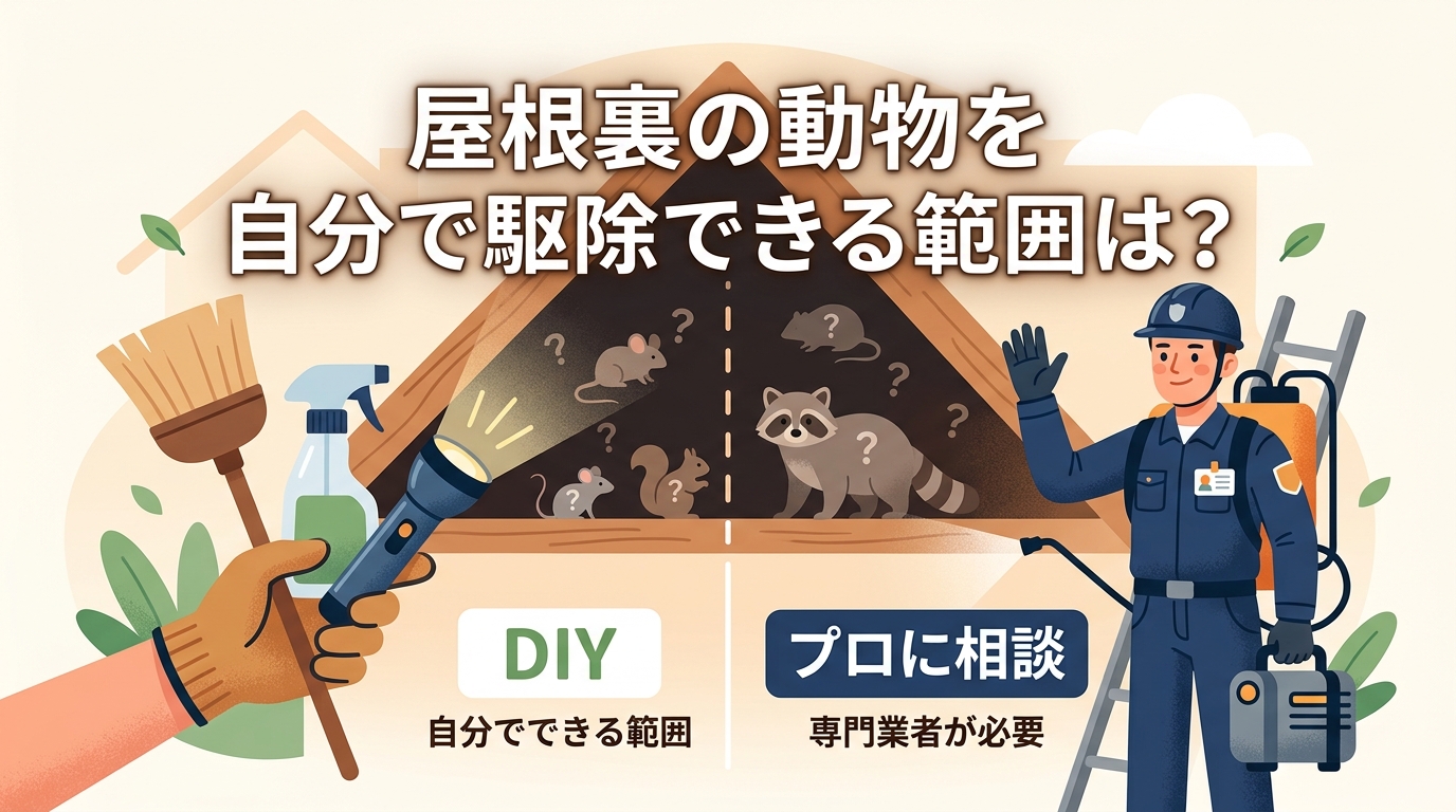 屋根裏 動物 自分で 駆除